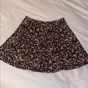 Leopard skater skirt